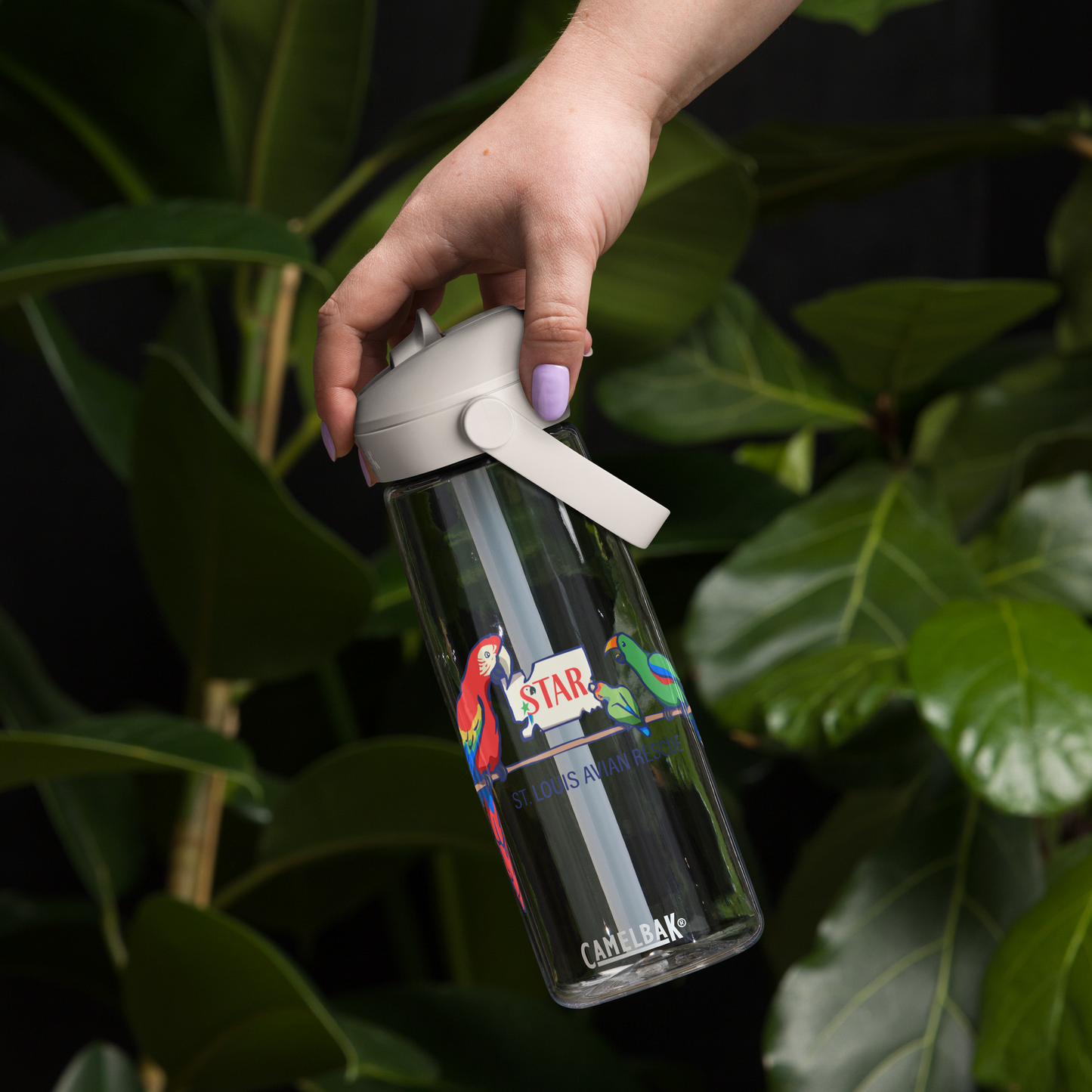 Kat Bird Bookshop - Flip straw water bottle