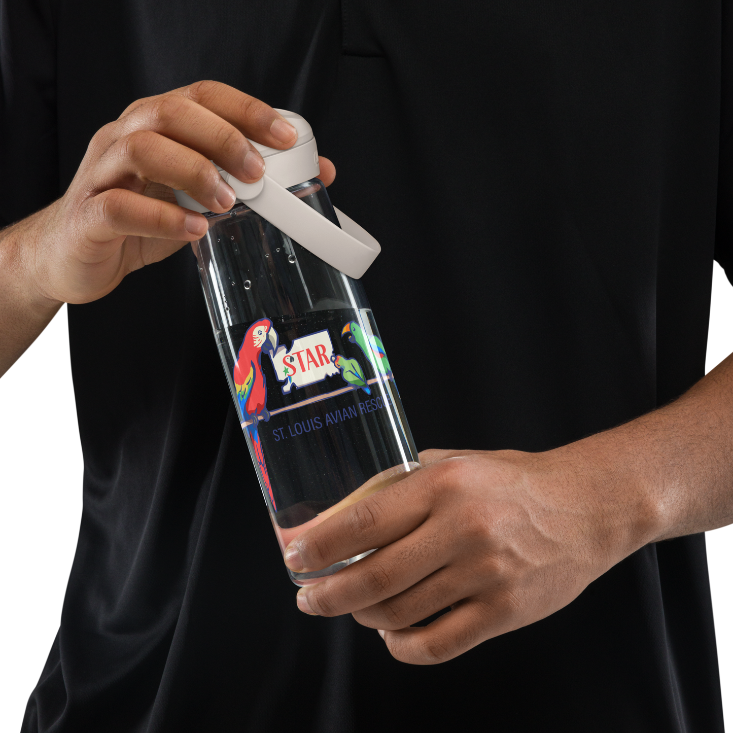 Kat Bird Bookshop - Flip straw water bottle