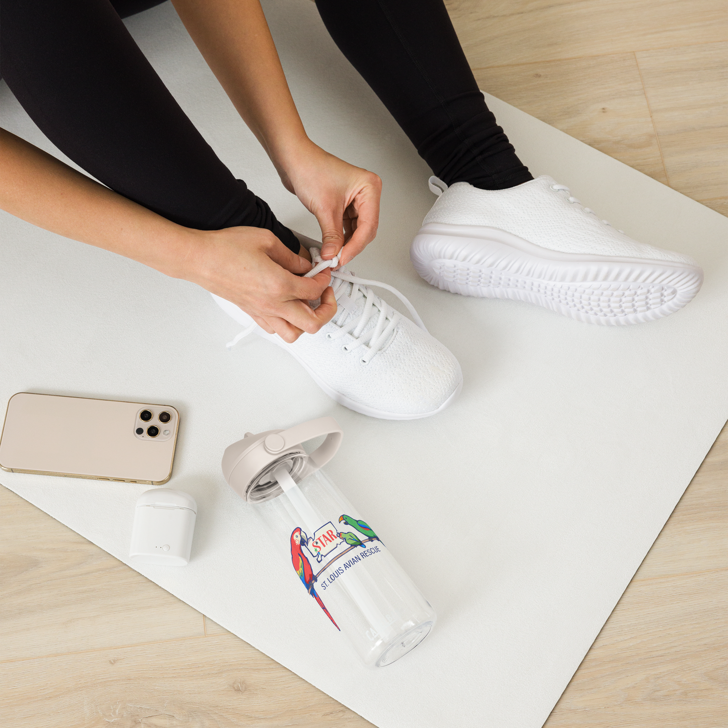 Kat Bird Bookshop - Flip straw water bottle