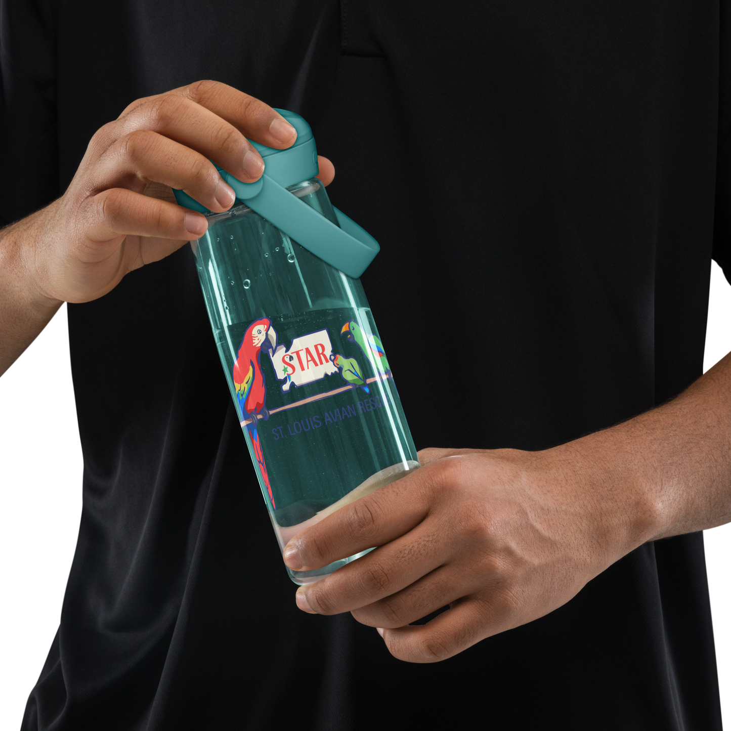 Kat Bird Bookshop - Flip straw water bottle