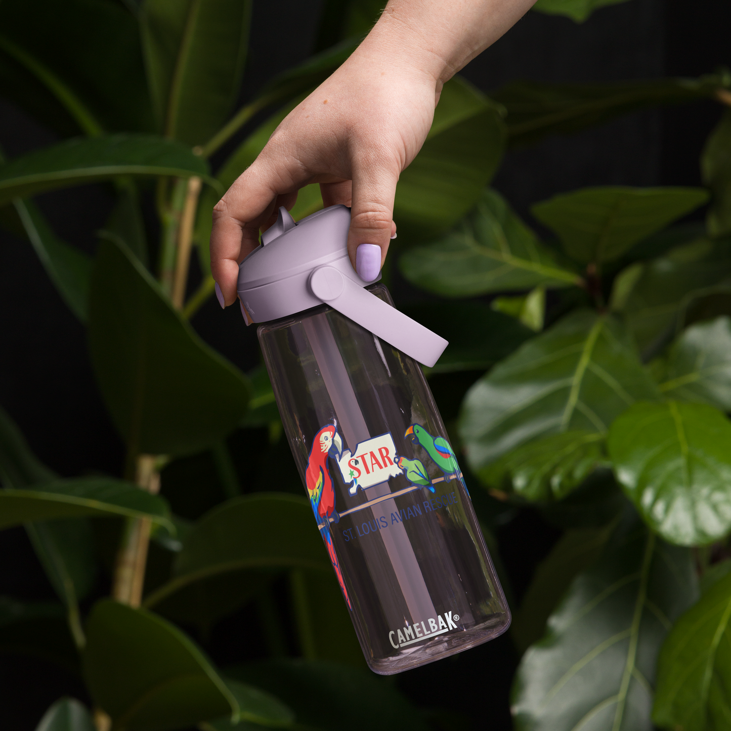 Kat Bird Bookshop - Flip straw water bottle