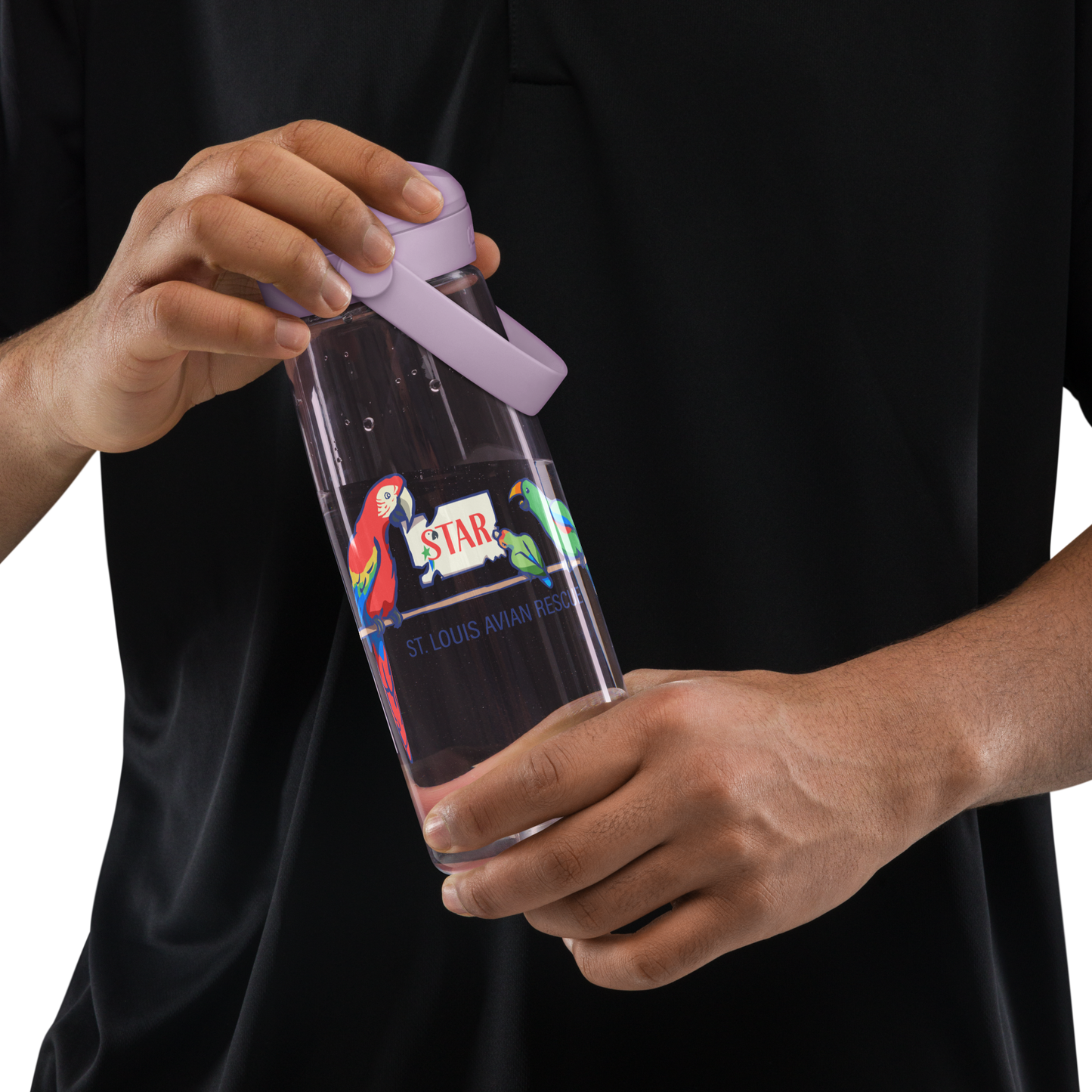 Kat Bird Bookshop - Flip straw water bottle