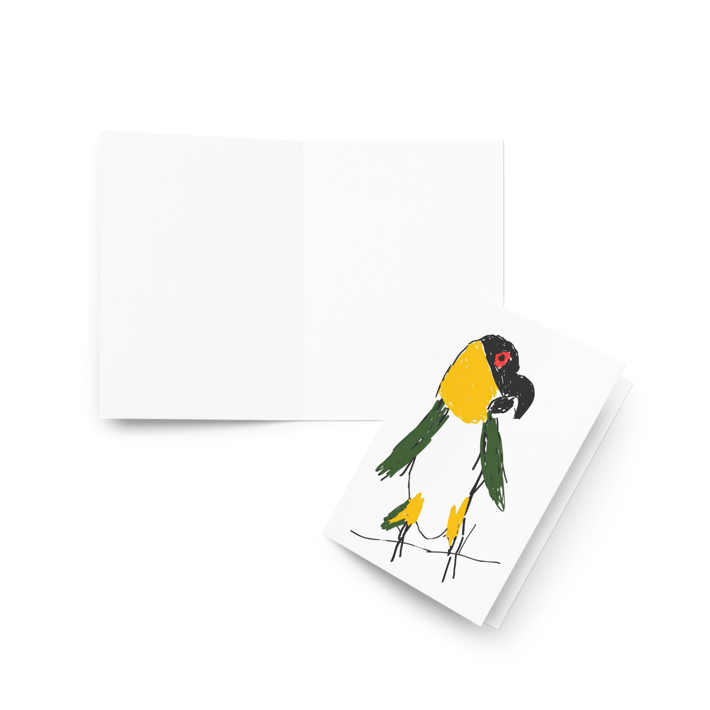 Javier the Caique Sketch - Greeting card